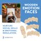 Emotion Faces Cutouts Girl 10”, Set of 13 Feeling Cards for Kids | Woodpeckers